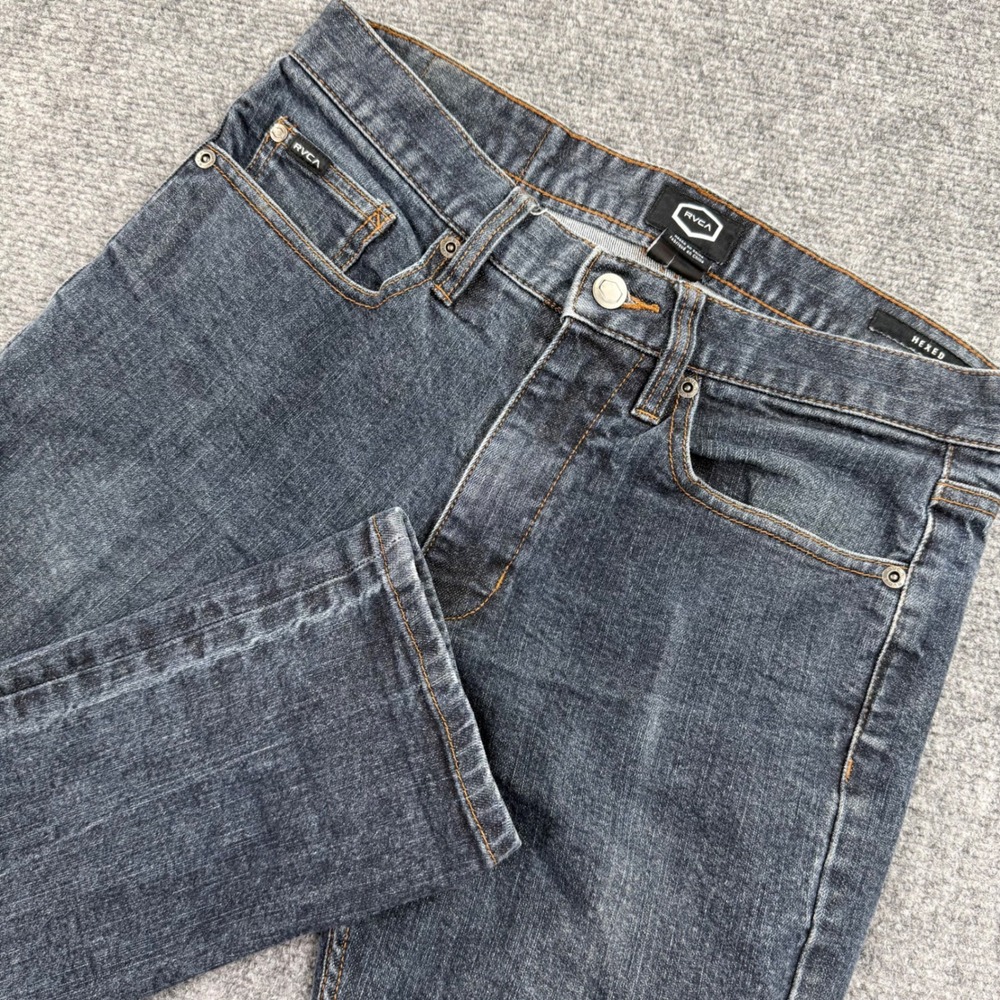 RVCA Hexed Jeans‎ 29 Dark Blue Slim Fit Denim Men's
